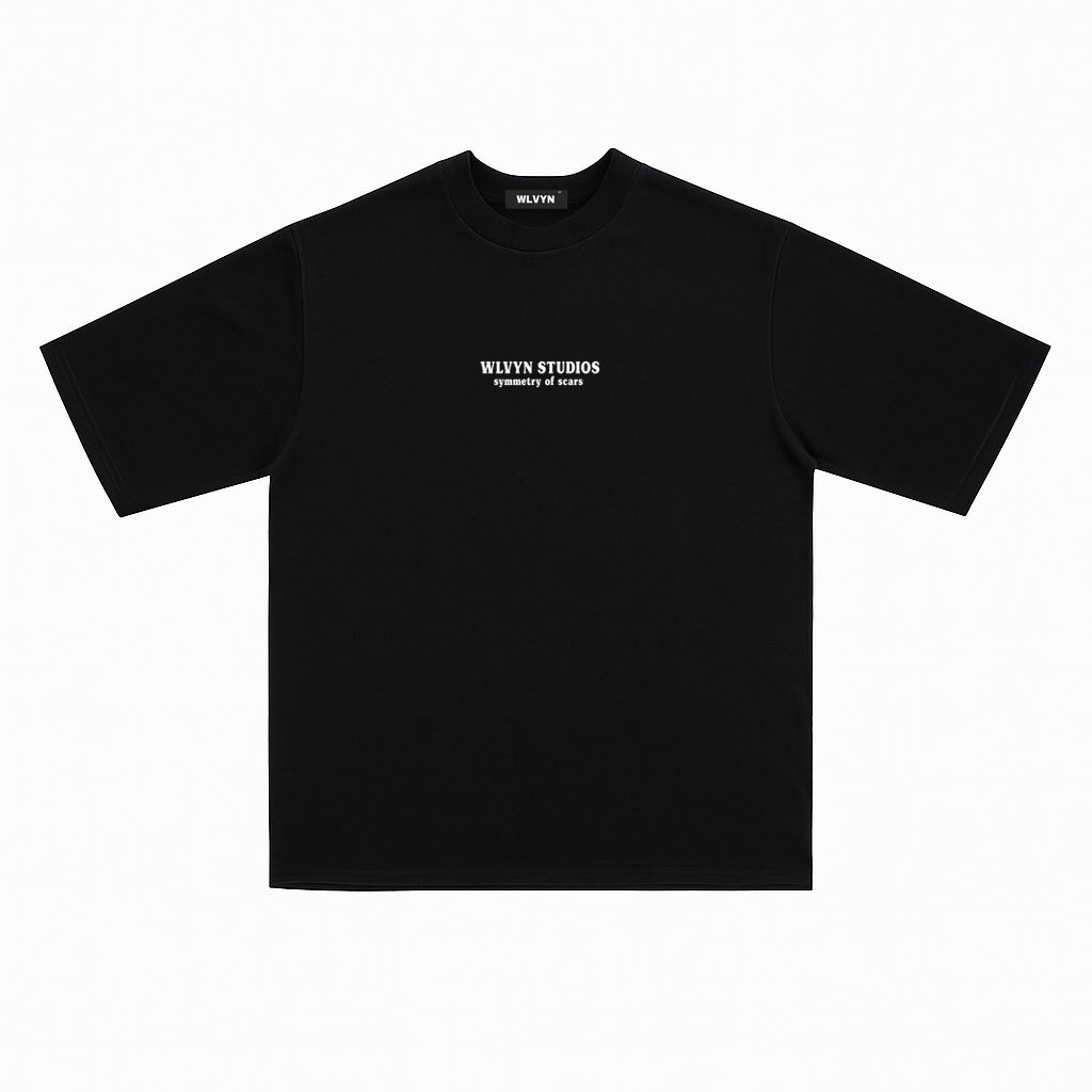 BLACK SYMMETRY OF SCARS T-SHIRT