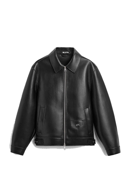 LEATHER BOMBER JACKET