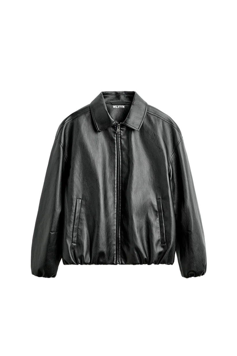 BAGGY FIT LEATHER JACKET