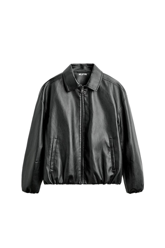 BAGGY FIT LEATHER JACKET